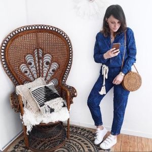 Onepiece Denim Jumpsuit Small Coverall/Romper